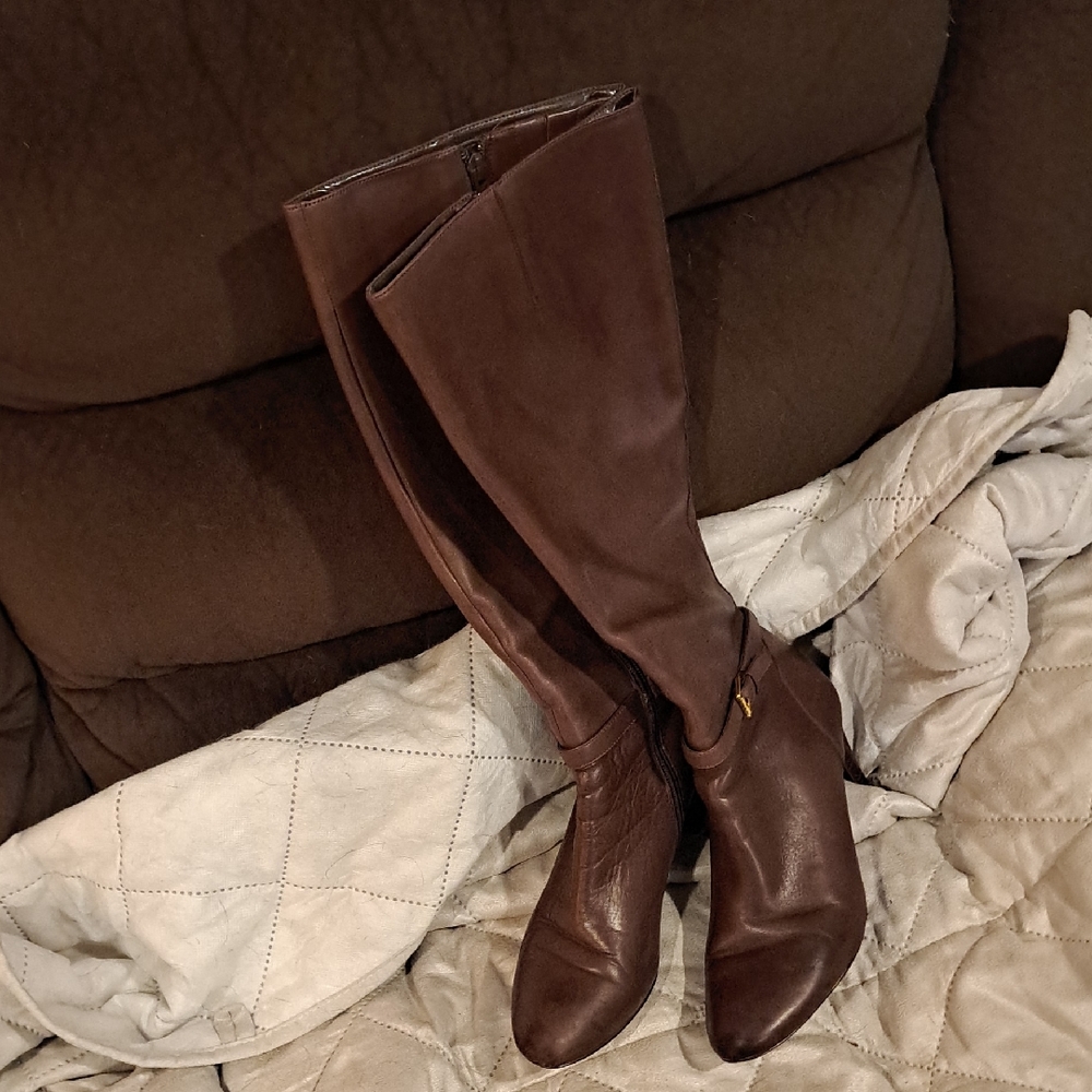 Raleph Laren Chic Over the Knee Brown Boots Size 10